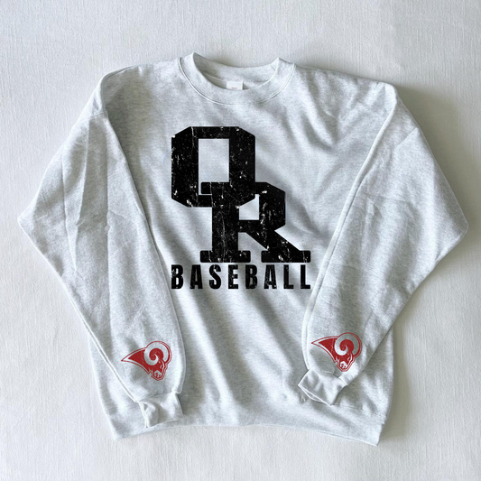 Distressed Black OR Baseball